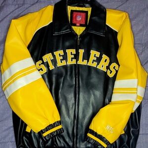 Vintage NFL Steelers Leather Jacket